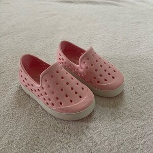 Old Navy Pink and White Water Perforated Shoes Slip-On Water Shoes